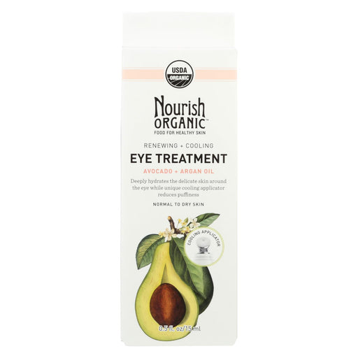 Nourish Organic Eye Treatment Cream - Renewing And Cooling - Avocado And Argan Oil - .5 Oz