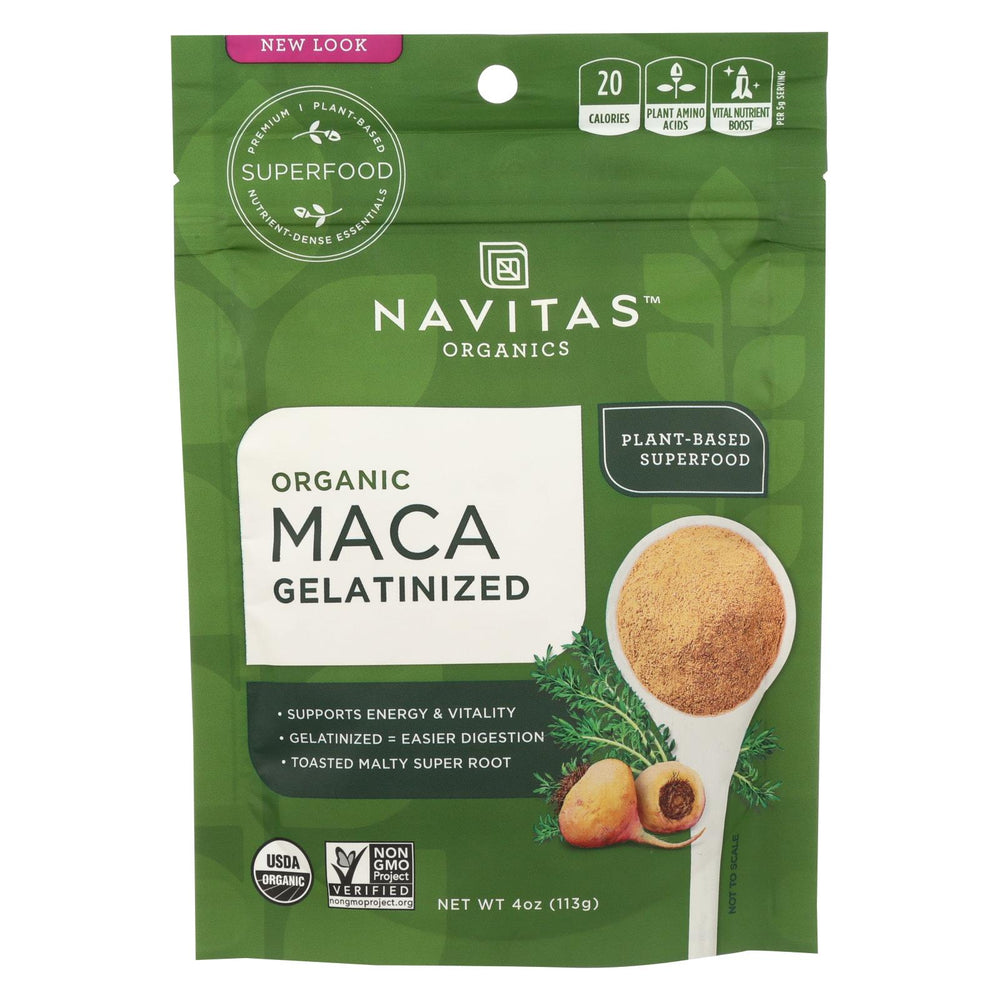 Navitas Naturals Maca Powder - Organic - Gelatinized - 4 Oz - Case Of 12