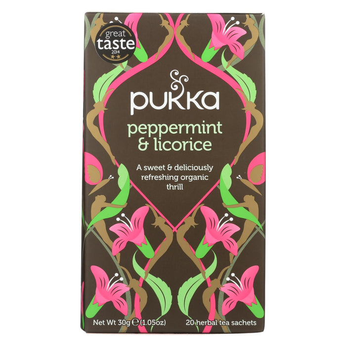 Pukka Herbal Teas Tea - Organic - Peppermint And Licorice - 20 Bags - Case Of 6