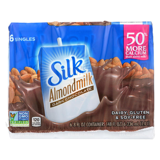 Silk Pure Almond Milk - Dark Chocolate - Case Of 3 - 8 Fl Oz.