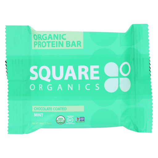 Square Organics Organic Protein Bar - Chocolate Coated Mint - Case Of 12 - 1.7 Oz