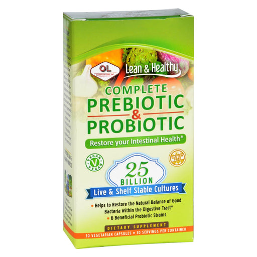 Olympian Labs Prebiotic And Probiotic - Complete - 30 Vegetarian Capsules
