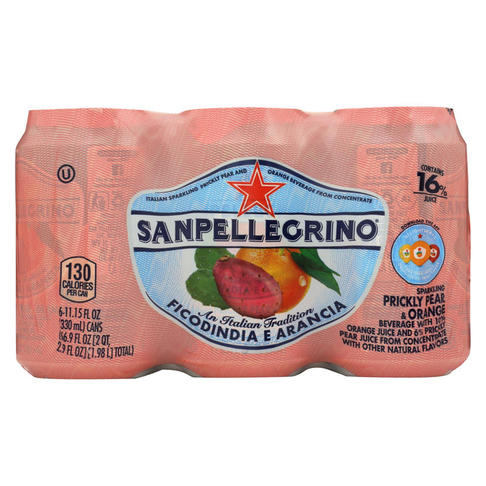 San Pellegrino Sparkling Water - Pear And Orange - Case Of 4 - 11.5 Fl Oz.