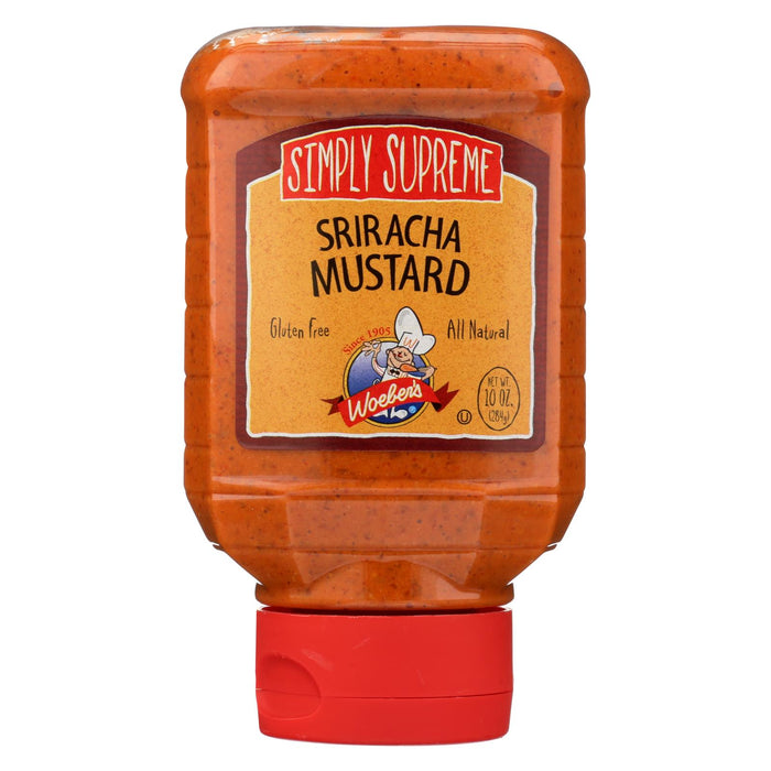 Woeber's Simply Supreme Sriracha Mustard - Case Of 6 - 10 Oz.