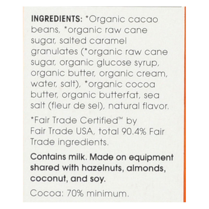 Alter Eco Americas Organic Chocolate Bar - Dark Salted Burnt Caramel - 2.82 Oz Bars - Case Of 12