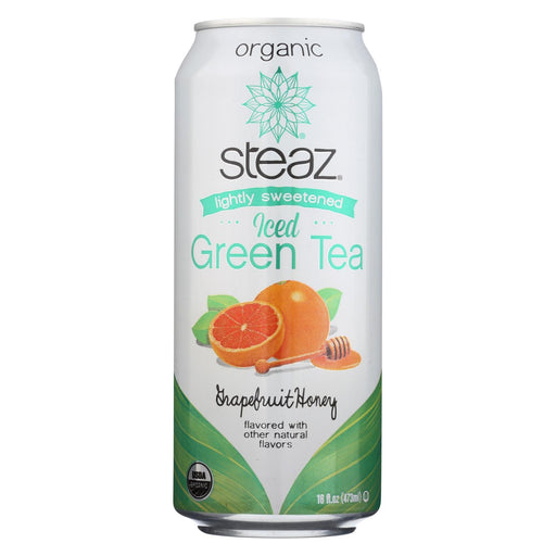 Steaz Lightly Sweetened Green Tea - Grapefruit Honey - Case Of 12 - 16 Fl Oz.