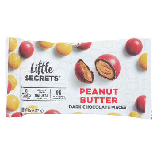 Little Secrets Dark Chocolate Candies - Peanut Butter - Case Of 12 - 1.5 Oz.