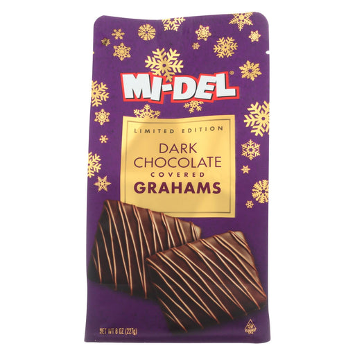 Midel - Dark Chocolate Graham Crackers - Case Of 12 - 8 Oz.