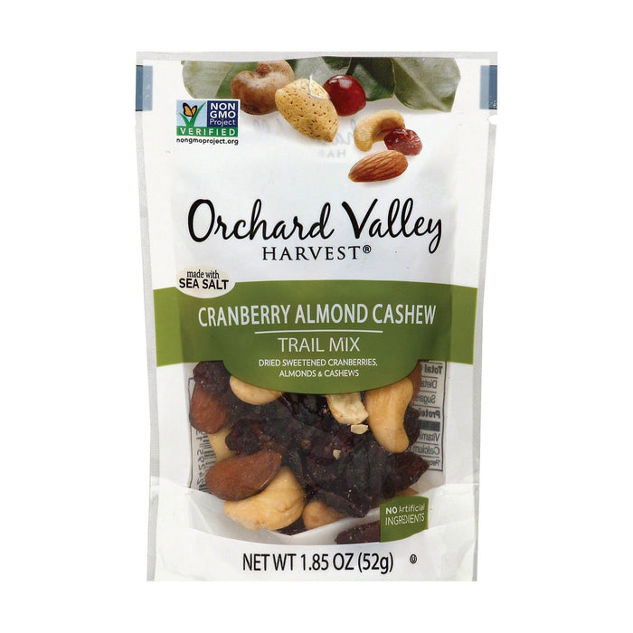 Orchard Valley Harvest Cranberry Cashew Trail Mix - Almond - Case Of 14 - 1.85 Oz.
