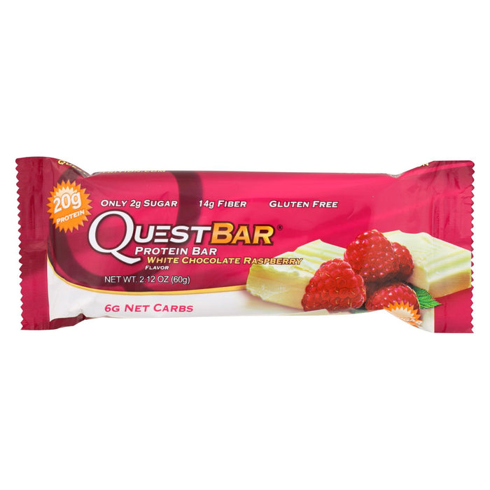 Quest Bar - White Chocolate Raspberry - 2.12 Oz - Case Of 12