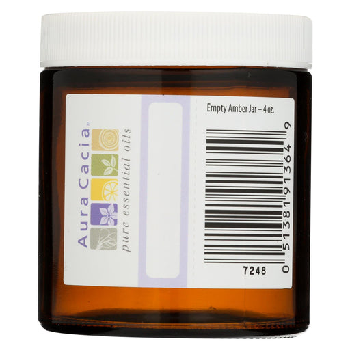 Aura Cacia Bottle - Glass - Amber - Wide Mouth With Writable Label - 4 Oz