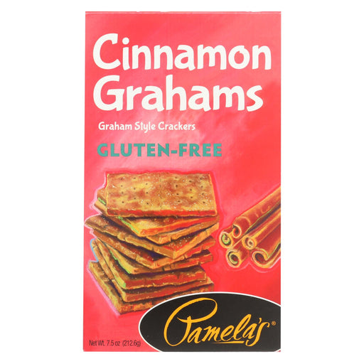 Pamela's Products Grahams Style Crackers - Cinnamon - Case Of 6 - 7.5 Oz.