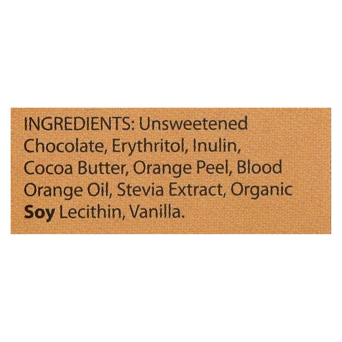 Lily's Sweets Dark Chocolate Bar - Blood Orange - Case Of 12 - 2.8 Oz.