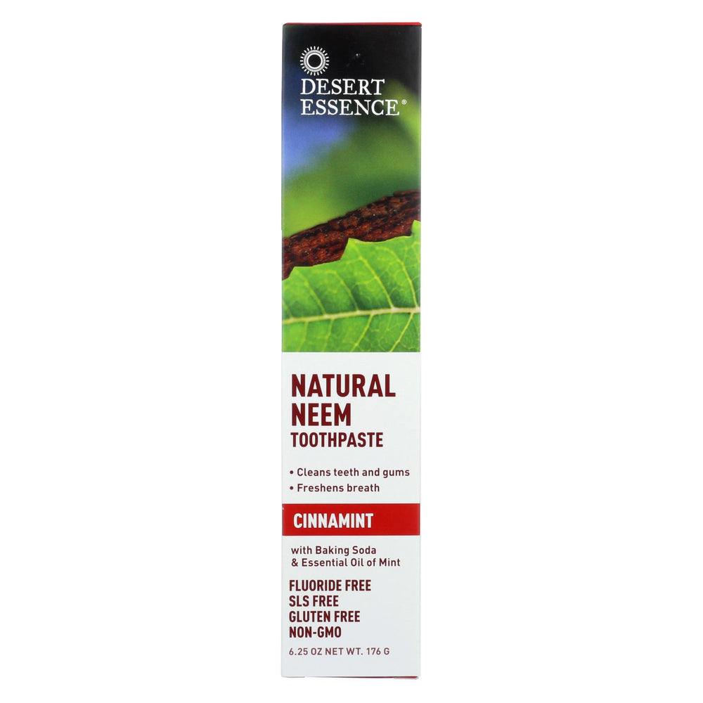 Desert Essence Toothpaste - Neem - Cinnamint - 6.25 Oz - 1 Each