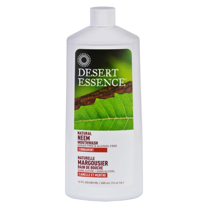 Desert Essence Mouthwash - Natural Neem - Cinnamint - 16 Oz
