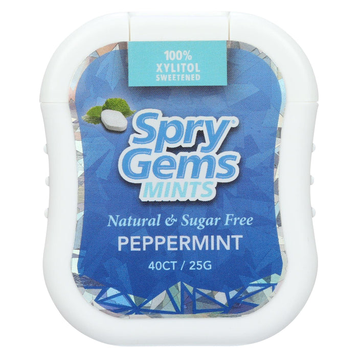 Spry Xylitol Gems - Peppermint - Case Of 6 - 40 Count