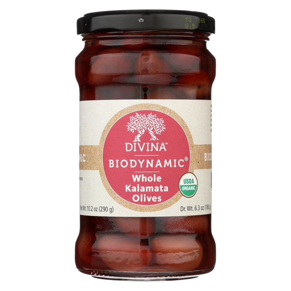 Divina Olives - Organic - Kalamata - Whole - Case Of 6 - 6.35 Oz
