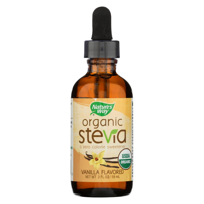 Natures Way Stevia - Organic - Vanilla - Drops - 2 Oz
