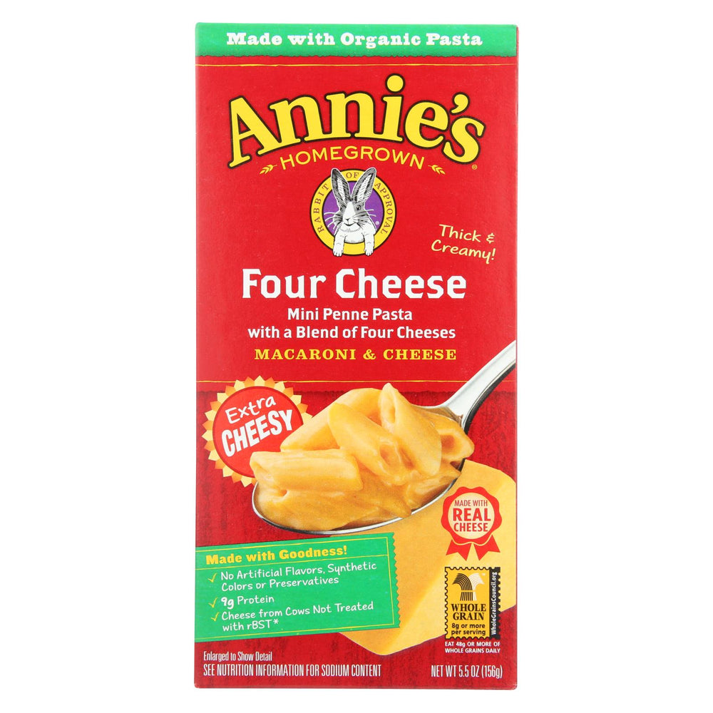 Annie's Homegrown Four Cheese Macaroni And Cheese - Case Of 12 - 5.5 Oz.