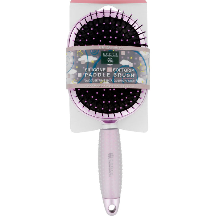 Earth Therapeutics Hair Brush - Paddle - Silicon - Pink - 1 Count