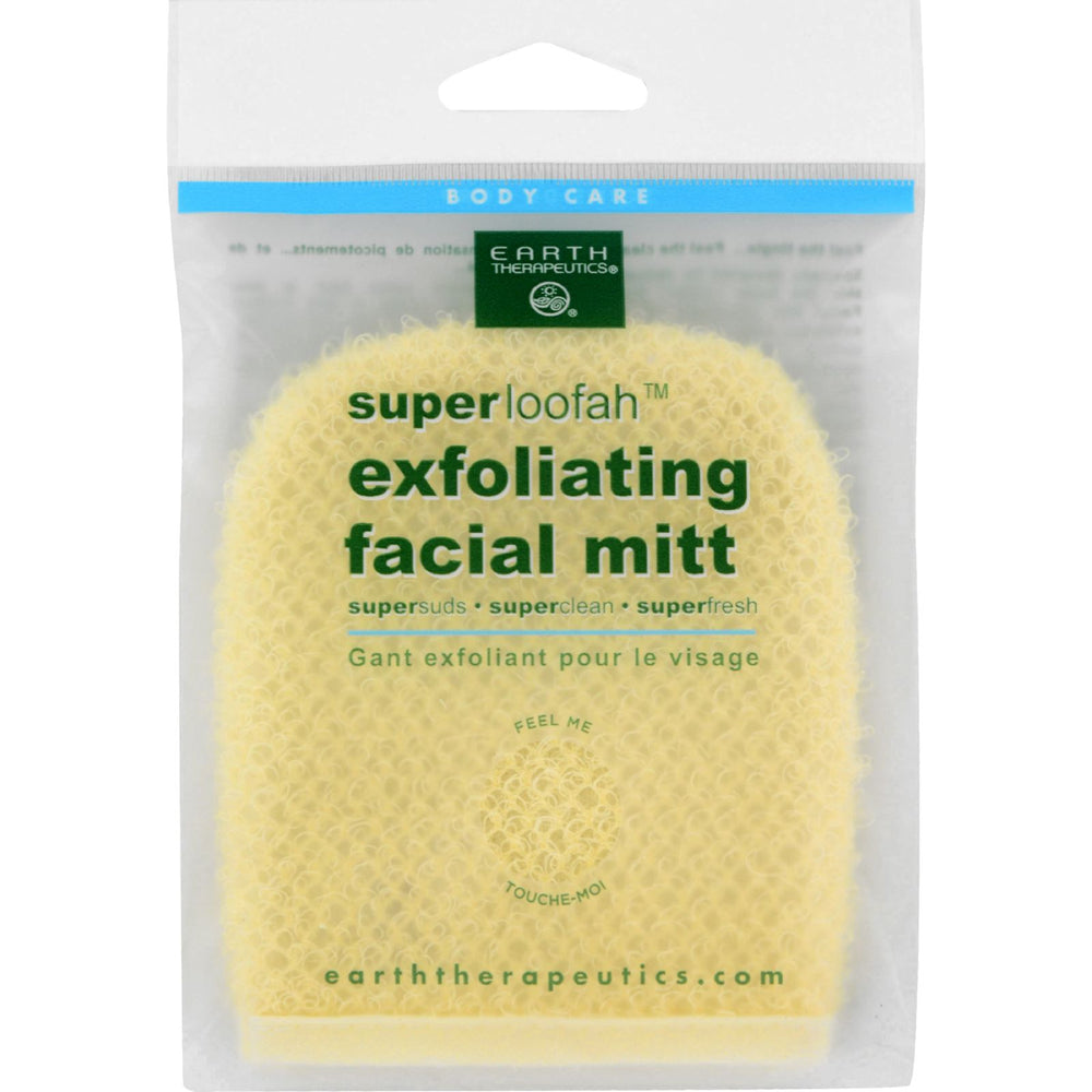 Earth Therapeutics Loofah - Super - Exfoliating - Facial Mitt - 1 Count