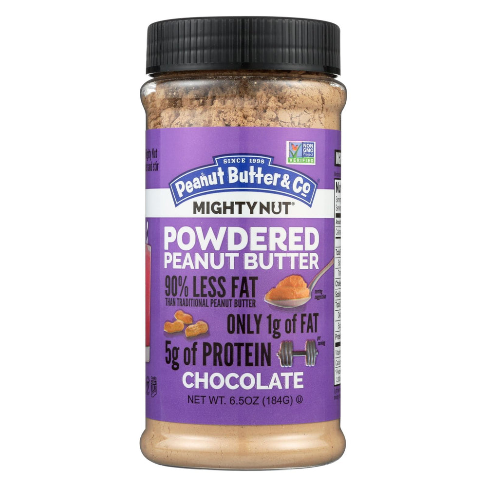 Peanut Butter And Co Mighty Nut Powdered - Chocolate - Case Of 6 - 6.5 Oz.