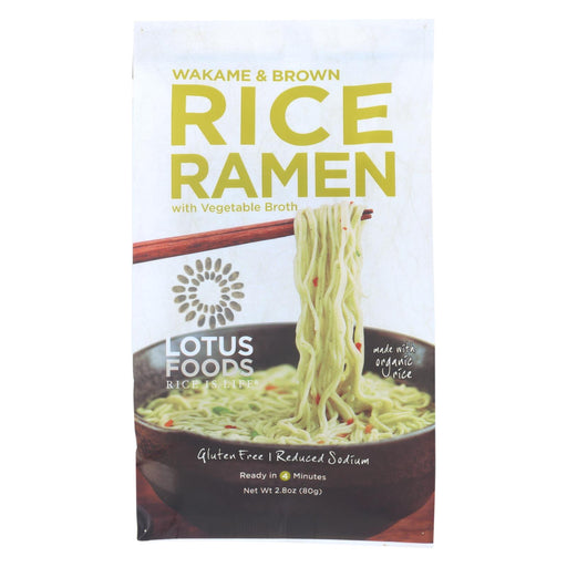 Lotus Foods Wakame And Brown Rice Ramen With Vegetable Soup - Case Of 10 - 2.8 Oz.