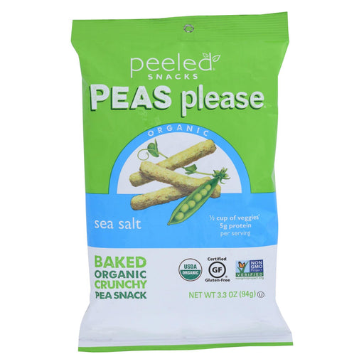 Peeled Peas Please - Sea Salt - Case Of 12 - 3.3 Oz.