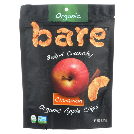 Bare Fruit Apple Chips - Organic - Crunchy - Simply Cinnamon - 3 Oz - Case Of 12