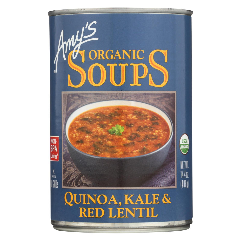 Amy's Organic Soups - Quinoa, Kale And Lentil - Case Of 12 - 14.4 Oz.