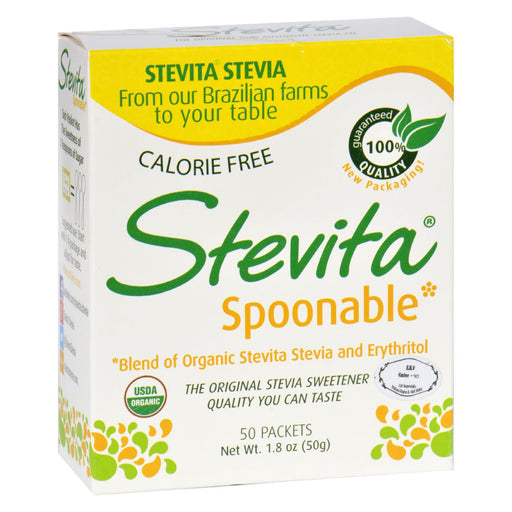 Stevita Stevia - Spoonable - Certified Organic - 50 Packets