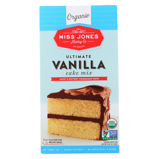 Miss Jones Baking Cake Mix - Vanilla - Case Of 6 - 15.87 Oz.