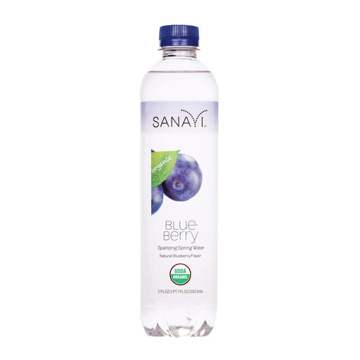 Sanavi Sparkling Spring Water - Blueberry - Case Of 12 - 17 Fl Oz.