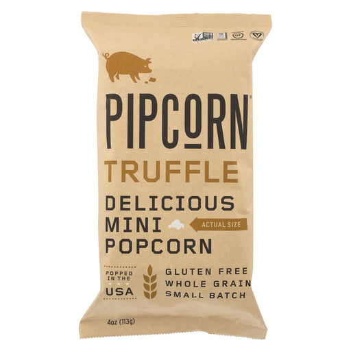 Pipcorn Mini Popcorn - Truffle - Case Of 12 - 4 Oz.