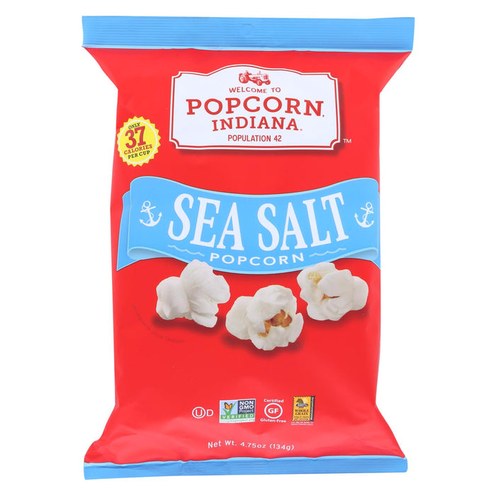 Popcorn Indiana Popcorn - Sea Salt - Case Of 12 - 4.75 Oz.