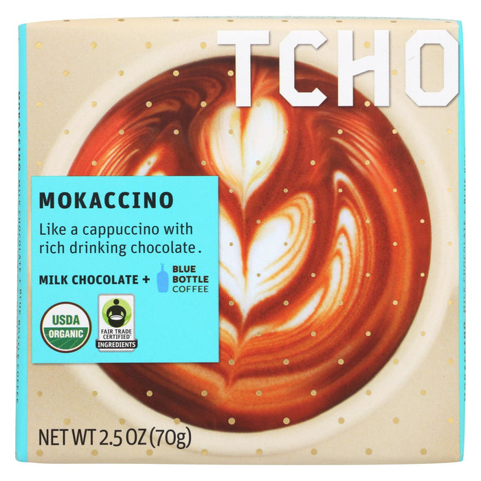 Tcho Chocolate Milk Chocolate Bar - Mokaccino - Case Of 12 - 2.5 Oz.