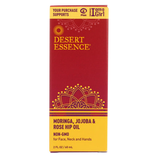 Desert Essence Moringa Jojoba And Rose Hip Oil - 2 Oz