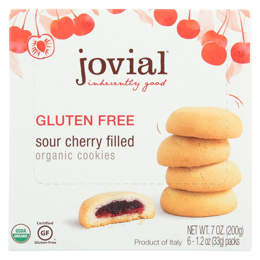 Jovial Gluten Free Cookies - Sour Cherry - Case Of 10 - 7 Oz.