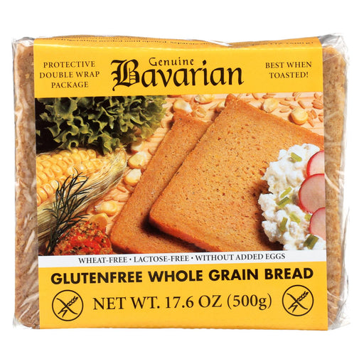 Genuine Bavarian Organic Bread - Whole Grain - Case Of 6 - 17.6 Oz.