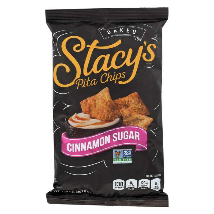 Stacy's Pita Chips Cinnamon Sugar Pita Chips - Cinnamon Sugar - Case Of 12 - 7.33 Oz.