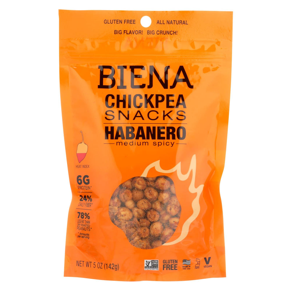 Biena Chickpea Snacks - Habanero - Case Of 8 - 5 Oz.