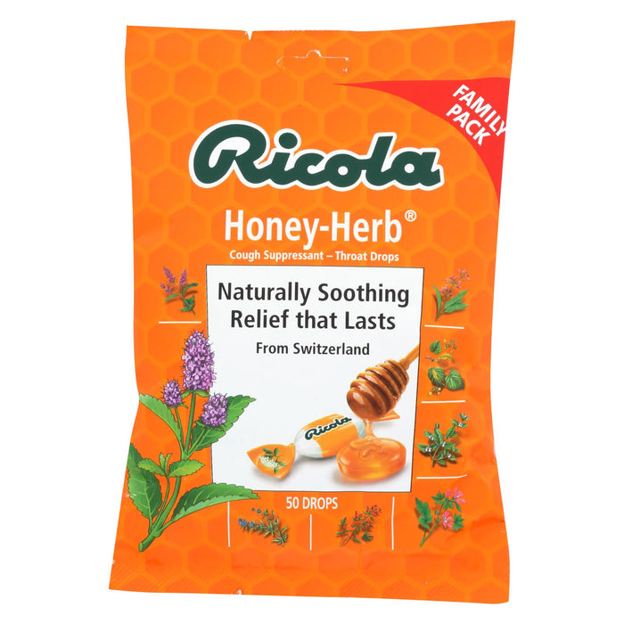 Ricola Cough Drops - Honey Herb - Case Of 12 - 50 Count