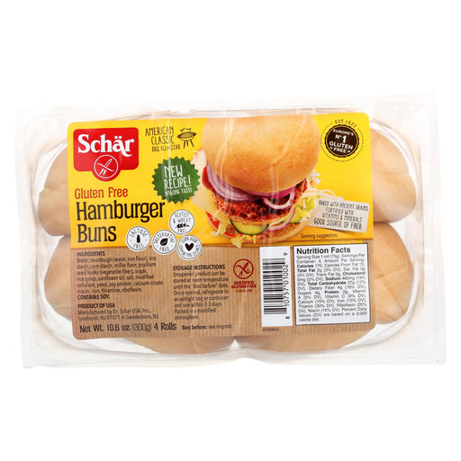 Schar Hamburger Buns - - Case Of 6 - 10.6 Oz.