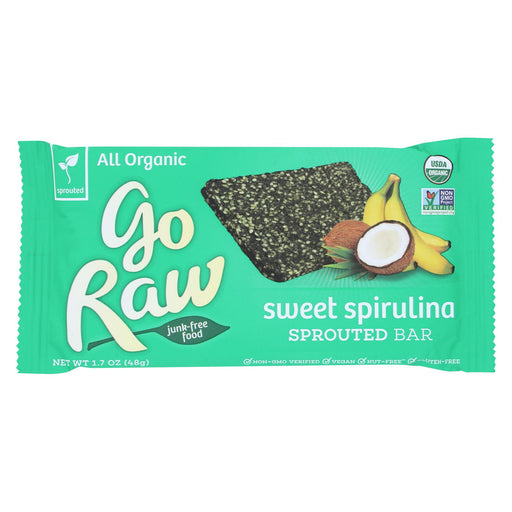 Go Raw Sprouted Bar - Sweet Spirulina - Case Of 25 - 1.7 Oz.