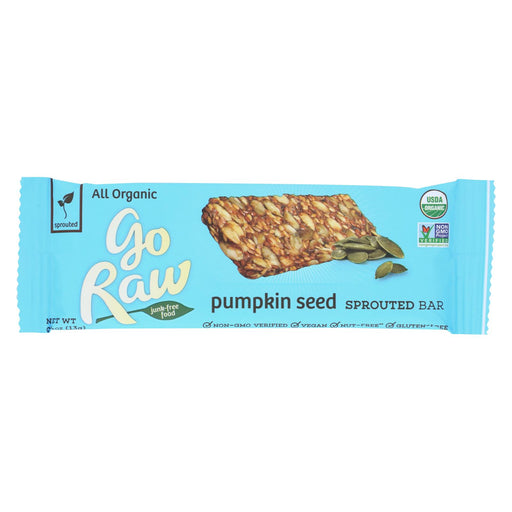 Go Raw Snack Bar - Organic - Sprouted - Pumpkin Seed  - .458 Oz - Case Of 10