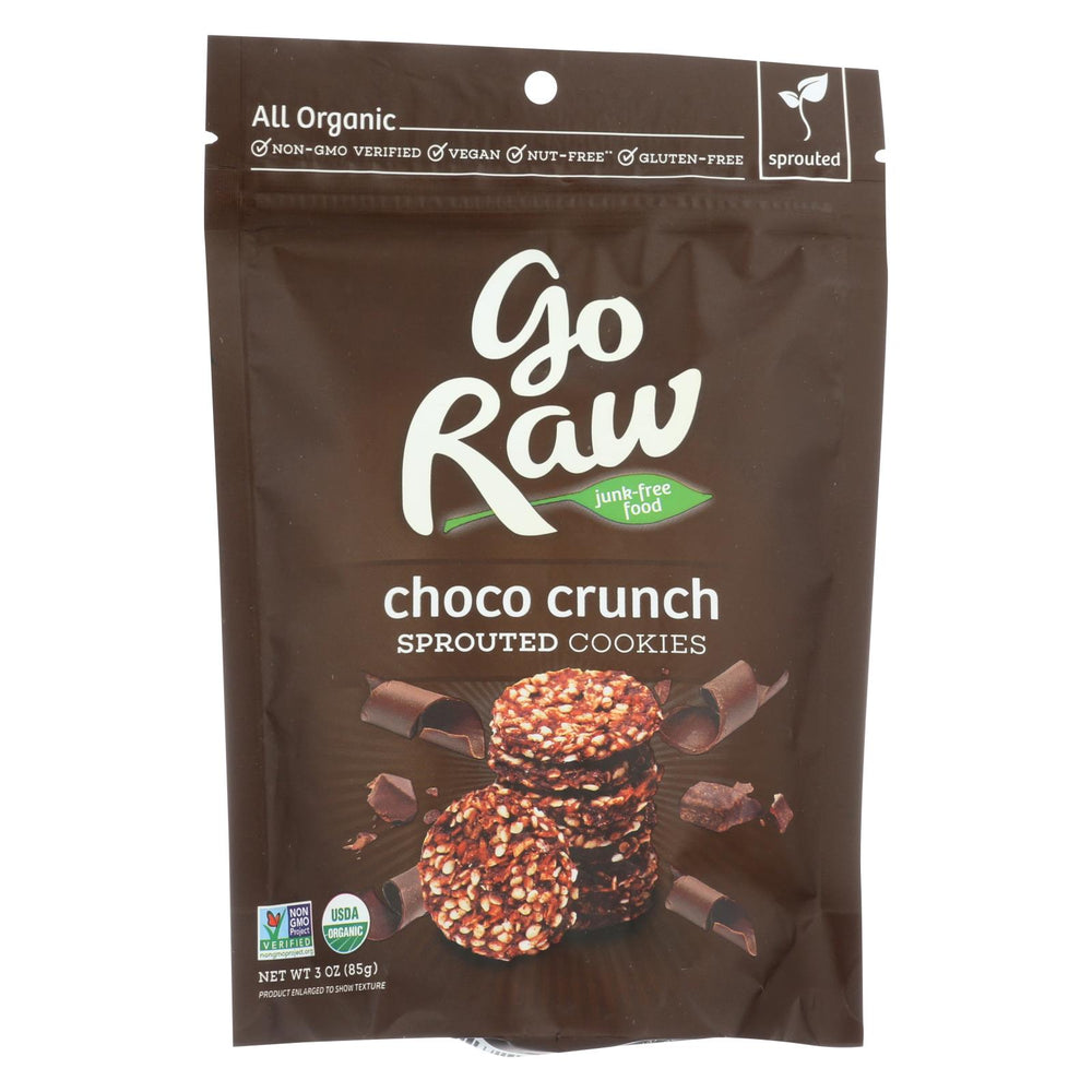 Go Raw Sprouted Cookies - Choco Crunch - Case Of 12 - 3 Oz.