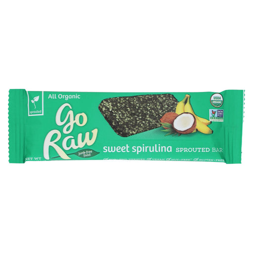 Go Raw Snack Bar - Organic - Sprouted - Spirulina Energy - Sweetened - .493 Oz - Case Of 10