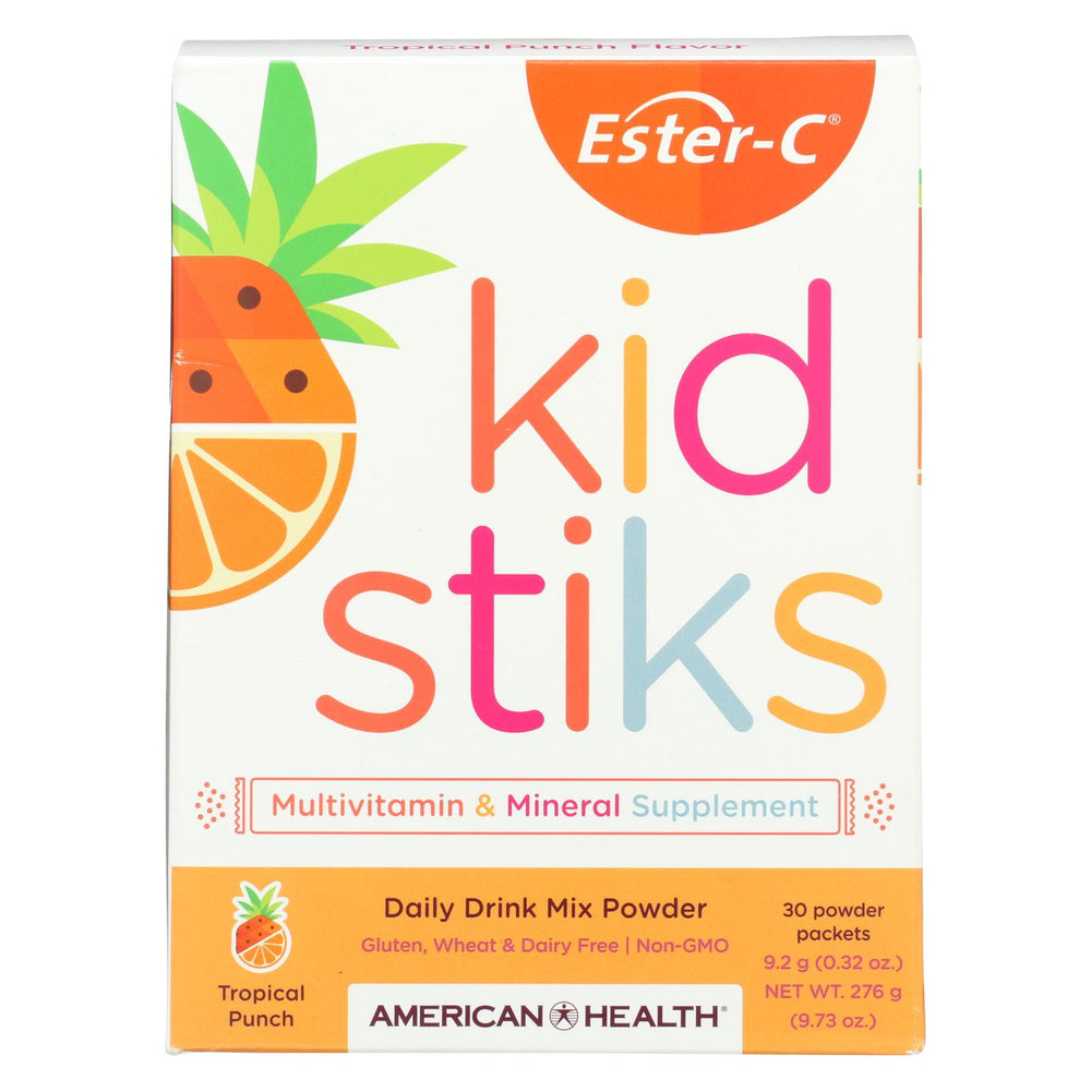 American Health Ester-c - Kid Stiks - Tropical Punch - 30 Packets