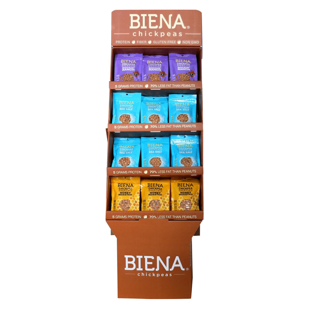 Biena Chickpea Snacks - Variety Pack - Case Of 48 - 5 Oz.