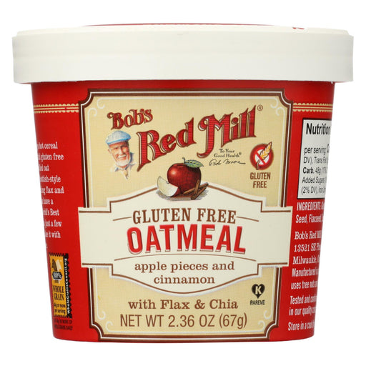 Bob's Red Mill Gluten Free Oatmeal Cup, Apple And Cinnamon - 2.36 Oz - Case Of 12